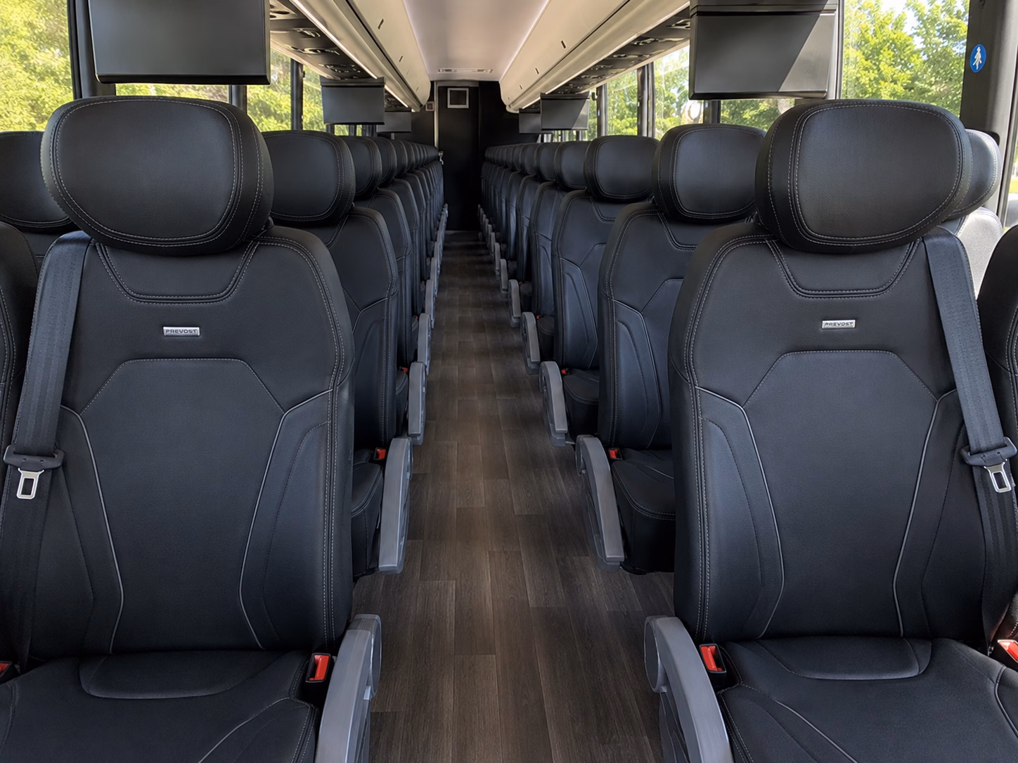 chino charter bus rental interior