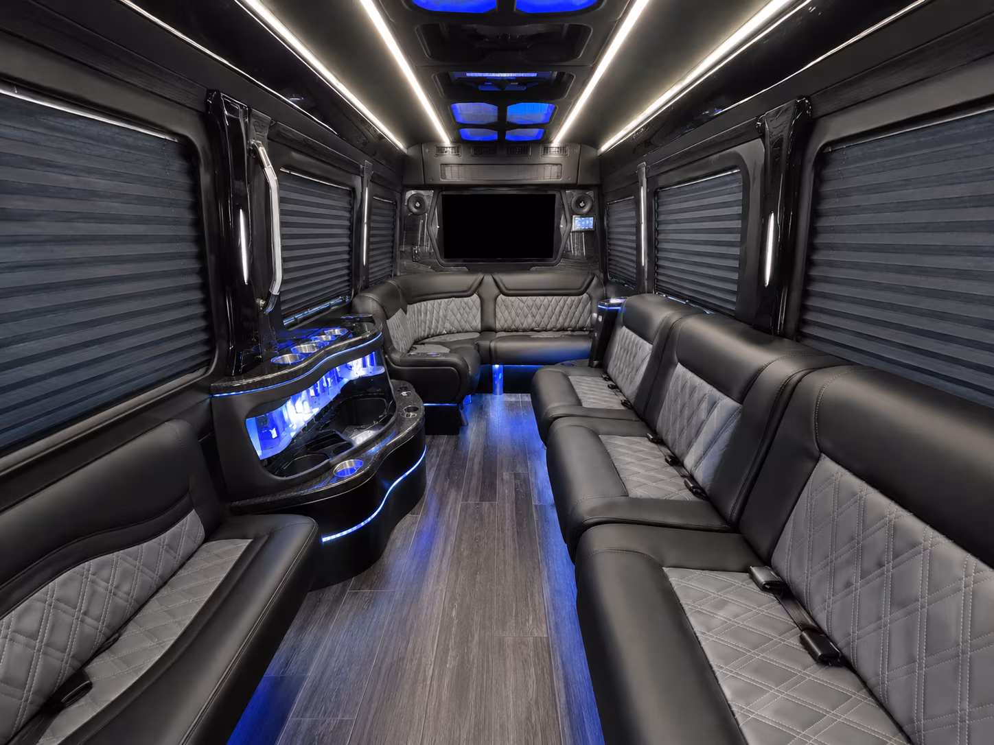 ontario 15 passenger party bus interior