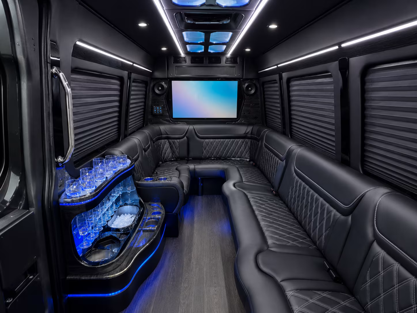 ontario 50 passenger party bus interior