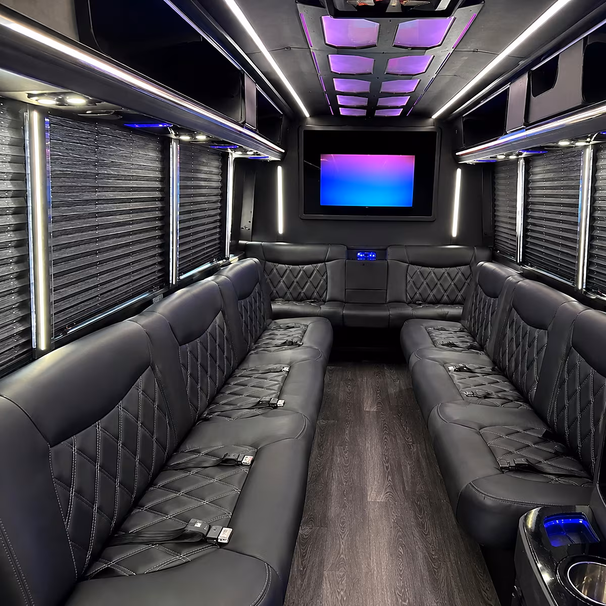 ontario party bus rental interior